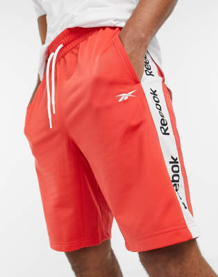 red reebok shorts