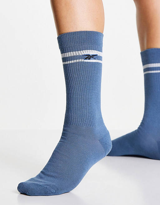 Reebok logo socks in powder blue
