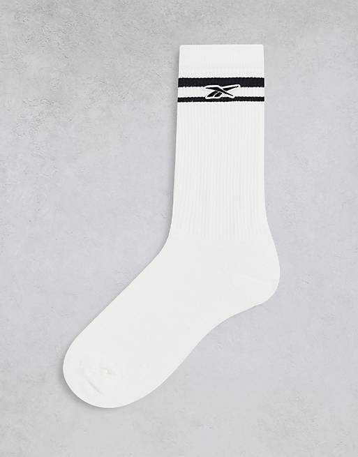 Reebok logo socks in white