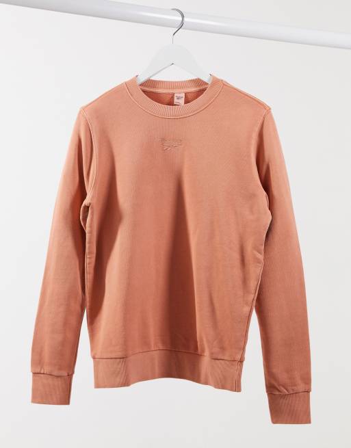 Reebok logo washed sweatshirt in rust