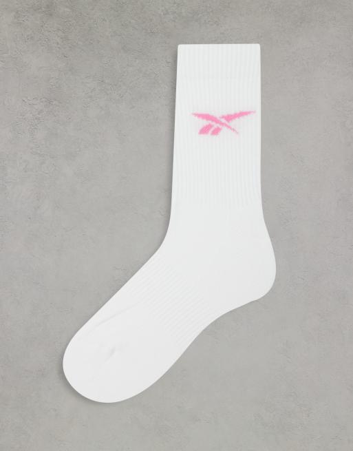 Reebok Lot de 3 paires de chaussettes logo Blanc et pastel