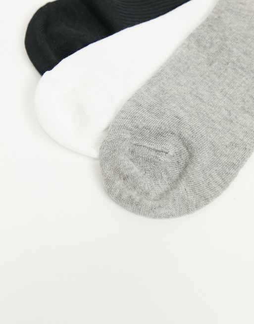 Reebok - Lot de 3 paires de socquettes de sport - Noir, blanc et gris, 3 de 4