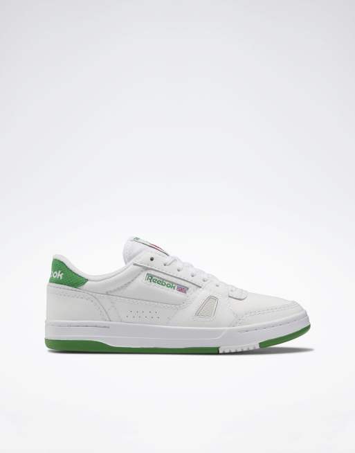 Reebok LT court trainers in white and green | ASOS