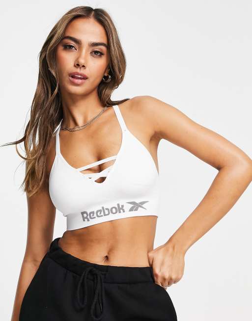 Reebok seamless bra in white