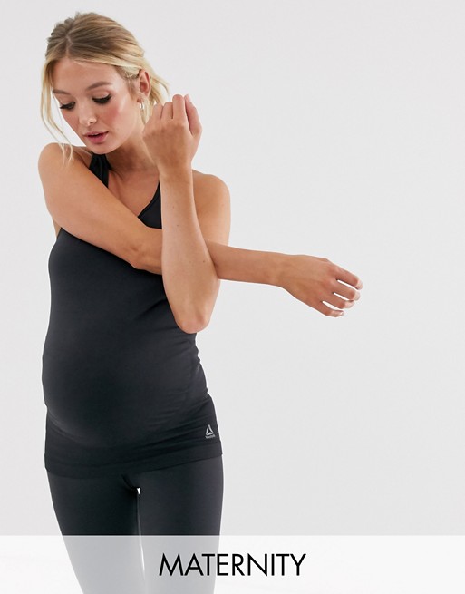 Reebok Training Maternity seemless vest in black