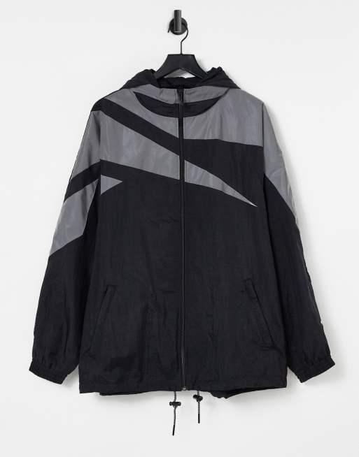 Reebok hot sale black windbreaker