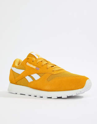 Reebok - Mu - Sneakers classiche in pelle gialle | ASOS