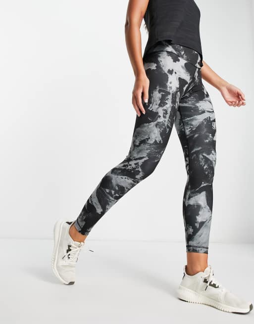 Reebok MYT all over print leggings in black |