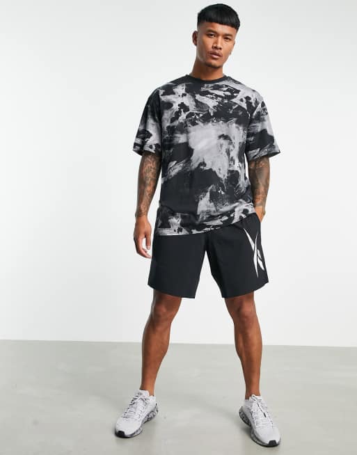 Reebok MYT tie dye print oversized in black ASOS