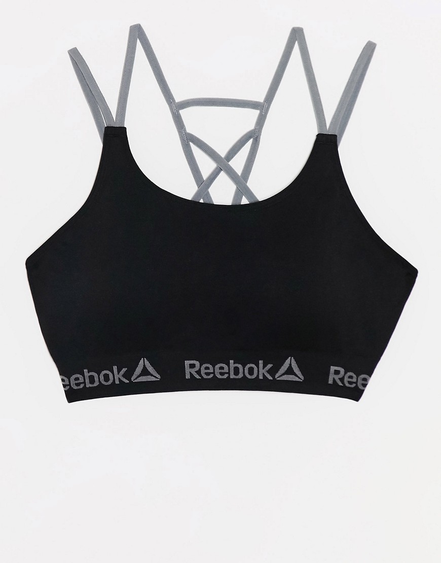 Reebok - Naadloze crop top in zwart