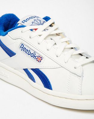 reebok npc white & blue classic trainers