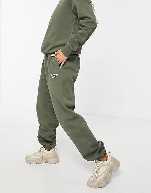 Tracksuits Reebok oversized logo joggers in olive green exclusive to  