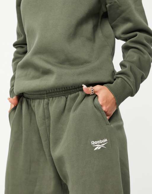 Reebok High Quality Olive Green Logo Sweatpants With Pockets XXL