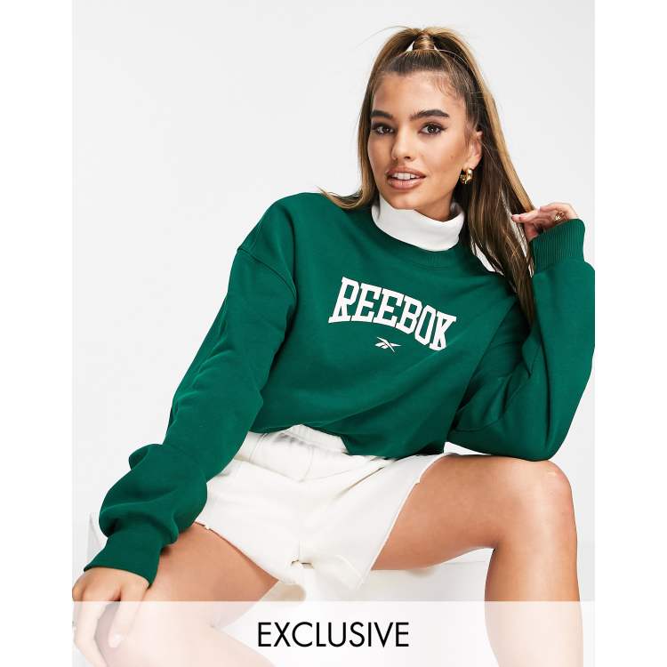 Reebok Vintage sweatshirt in khaki - exclusive to ASOS