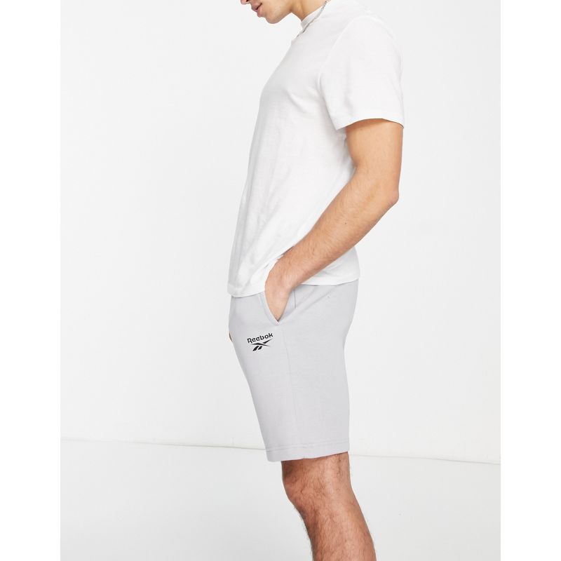Pantaloncini Activewear Reebok - Pantaloncini grigi in jersey con logo piccolo