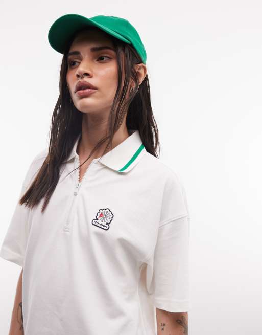 Reebok patch logo polo shirt in off-white - Exclusive to ASOS, 2 of 4