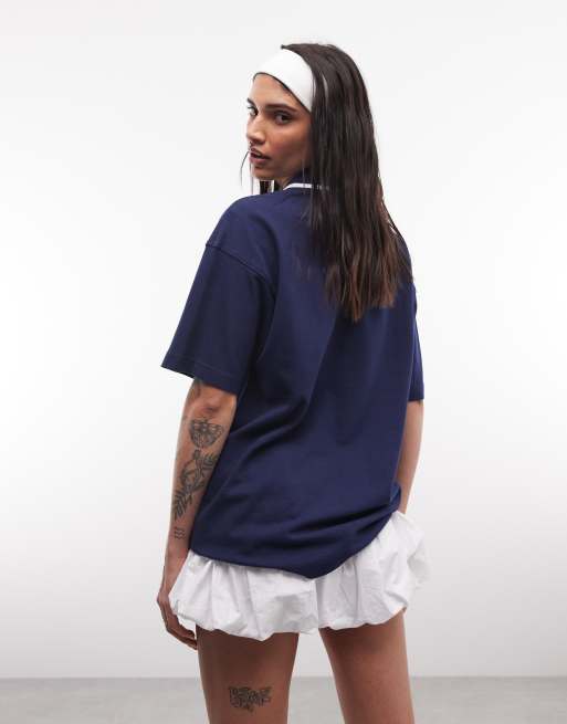Reebok - Path - Poloshirt met logo in marineblauw, exclusief bij ASOS, 4 van 4