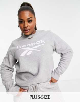 Reebok - Women's Identity Logo Fleece Pullover Hoodie - BLACK