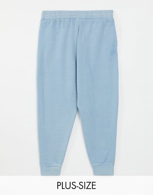 Reebok Plus natural dye logo cuffed sweatpants in blue | ASOS