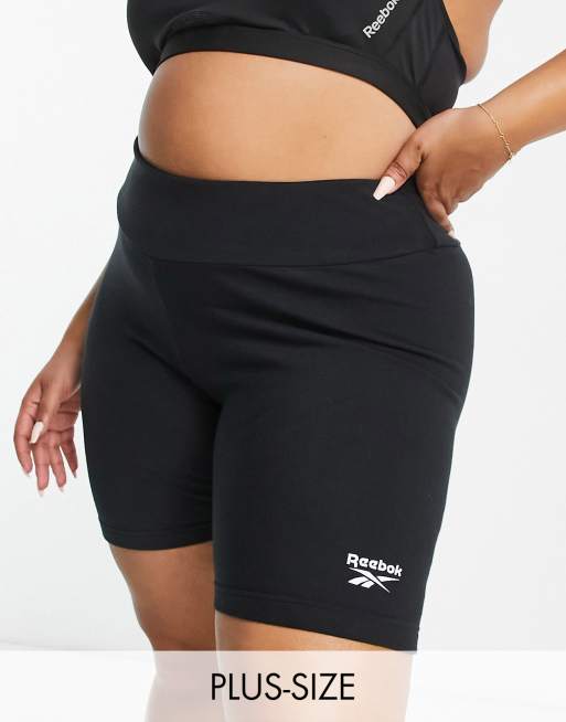 Reebok small logo legging shorts in black, £8.00