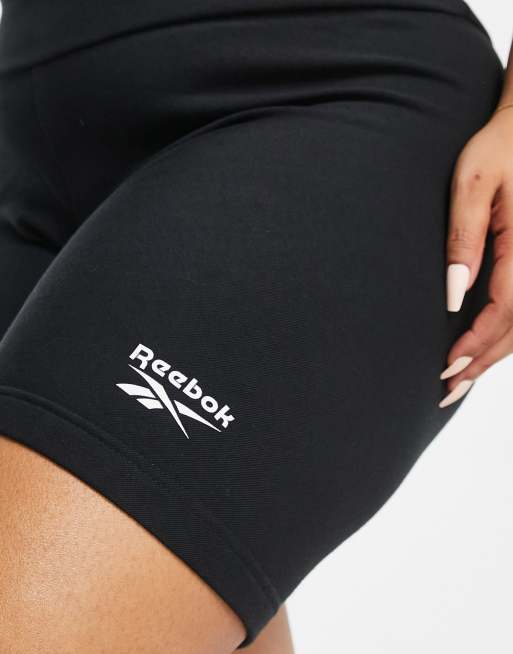 Reebok Plus small logo legging shorts in black