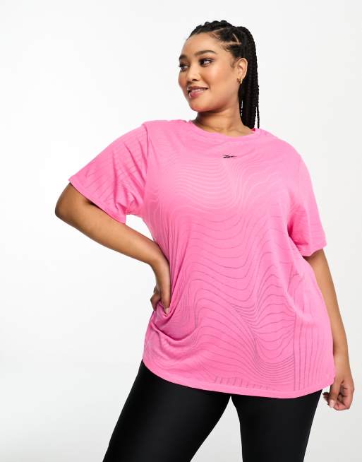 Plus Size Bright Pink Oversized T-Shirt