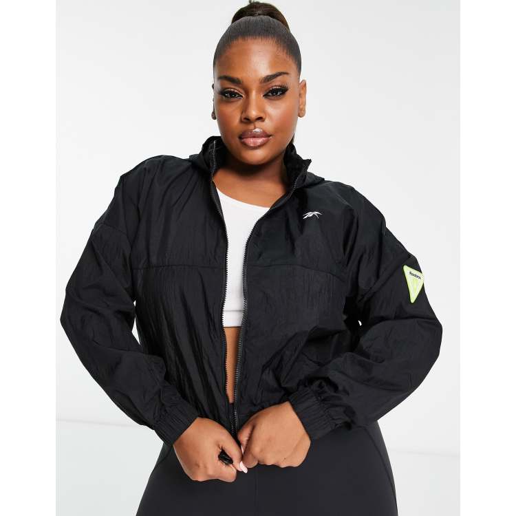 Reebok Plus Workout Ready MYT woven jacket in black