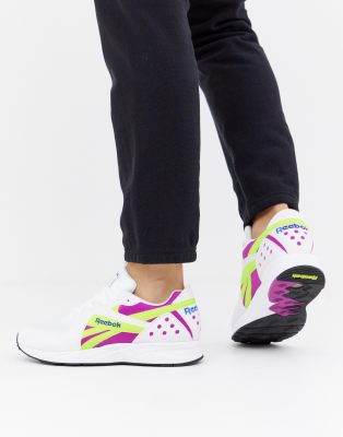 Tahiti Mathis forene Reebok Pyro Leather Sneakers White Yellow | ASOS