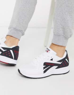 reebok black and white trainers