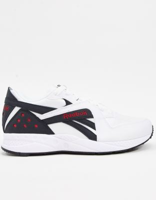 mens red and white trainers