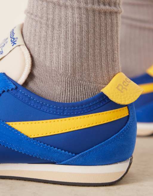 Reebok R400 sneakers in blue and yellow, 4 of 5