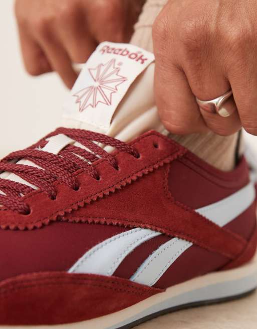 Reebok R400 sneakers in burgundy, 4 of 5