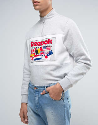 sweat reebok vintage homme jaune