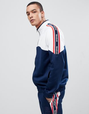 Reebok Retro Track Jacket In Navy 