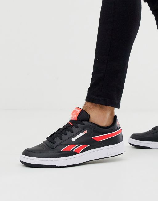 jualjual reebok revenge plus mu black leather original