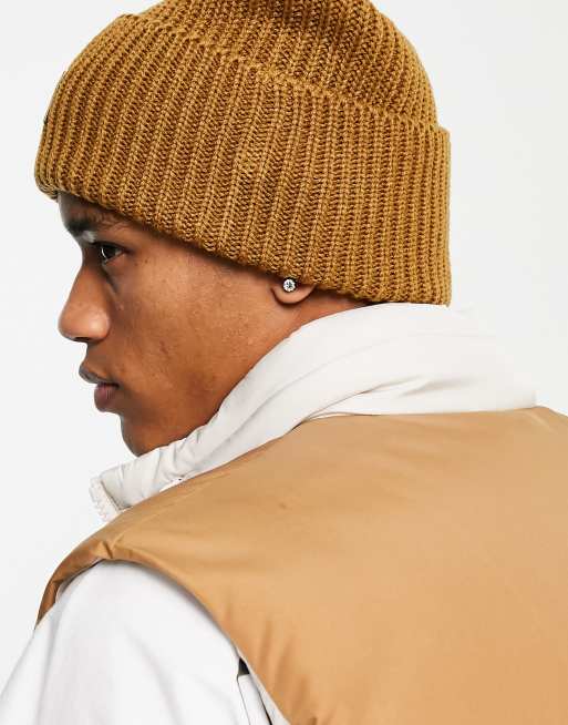 Reebok ribbed beanie in sepia, 3 of 4