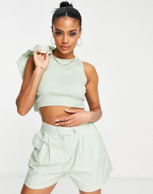 Reebok ribbed racer vest in mint green - exclusive to ASOS - ASOS Price Checker