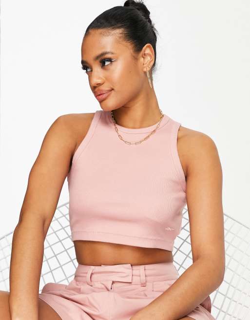 Reebok ribbed racer vest in pink - exclusive to ASOS