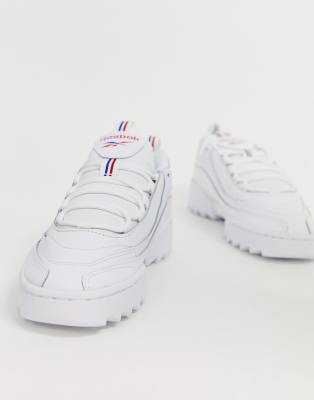 reebok rivyx ripple trainers in white