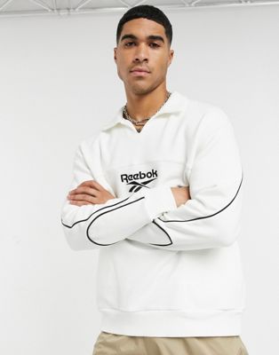 Reebok rugby sweatshirt with vintage logo in white | ASOS