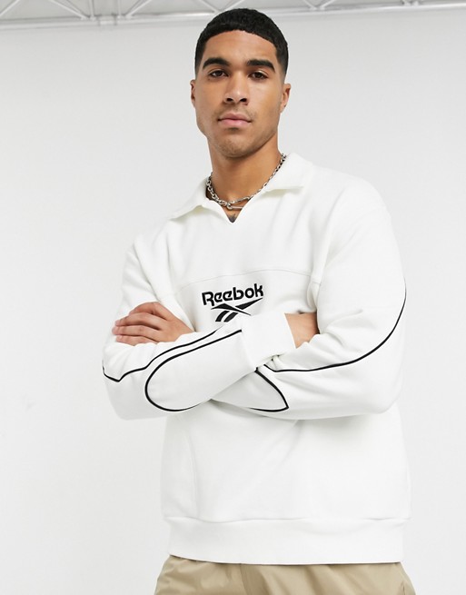 Reebok rugby sweatshirt with vintage logo in white