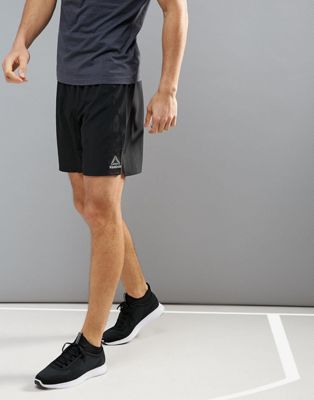 Reebok Running 7 inch shorts in black 