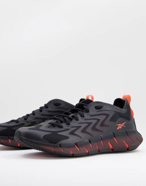 Reebok running shoes shop black and red