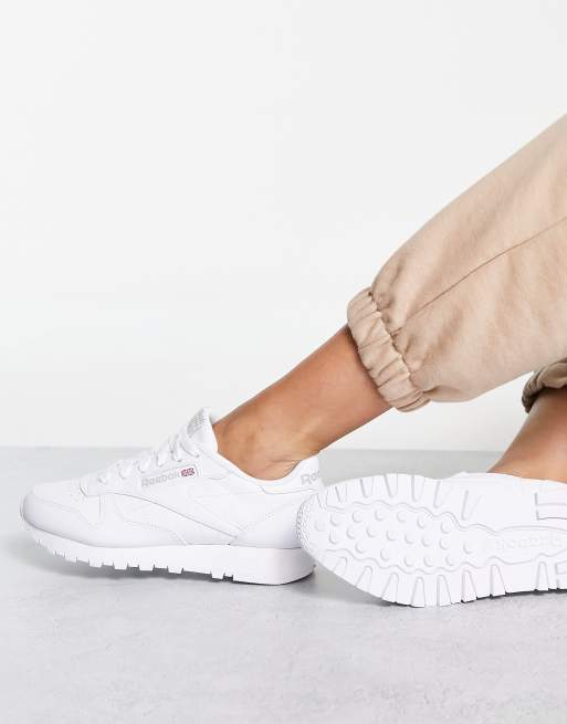 Reebok Scarpe da ginnastica in pelle bianco classico ASOS