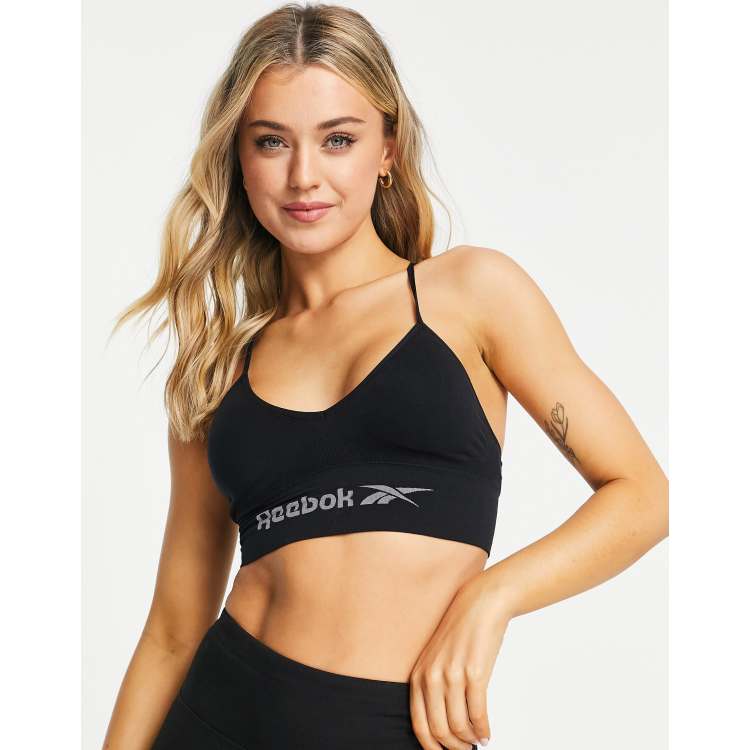 Reebok maryna seamless bra in black - ShopStyle