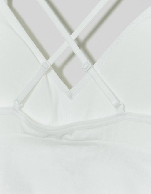 Reebok seamless bra in white