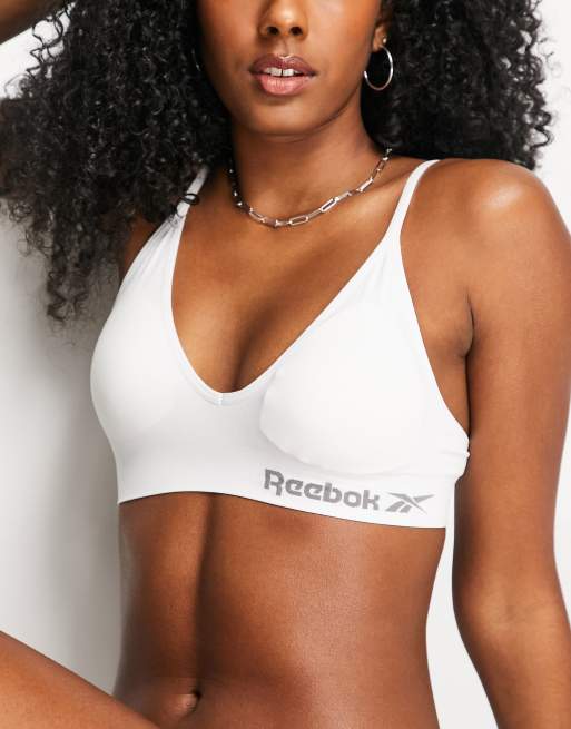 Reebok seamless bra in white ASOS