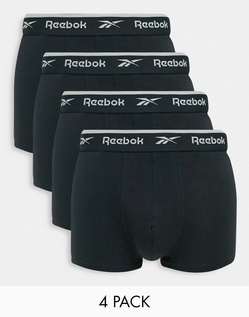 Reebok - Set van 4 boxershorts in zwart