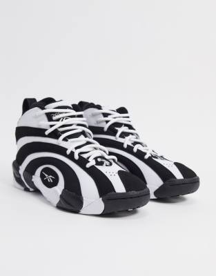 black and white reebok high tops