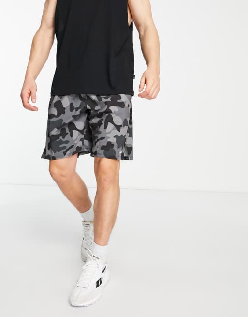 Hoeveelheid geld progressief merk op Reebok shorts in gray and black camo | ASOS